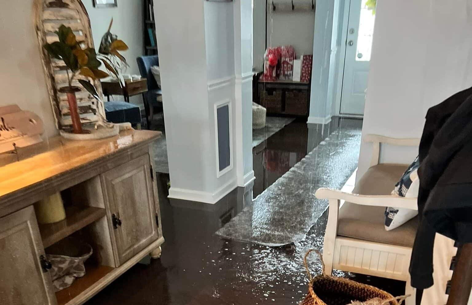 Water damage restoration in a Charlotte, NC home