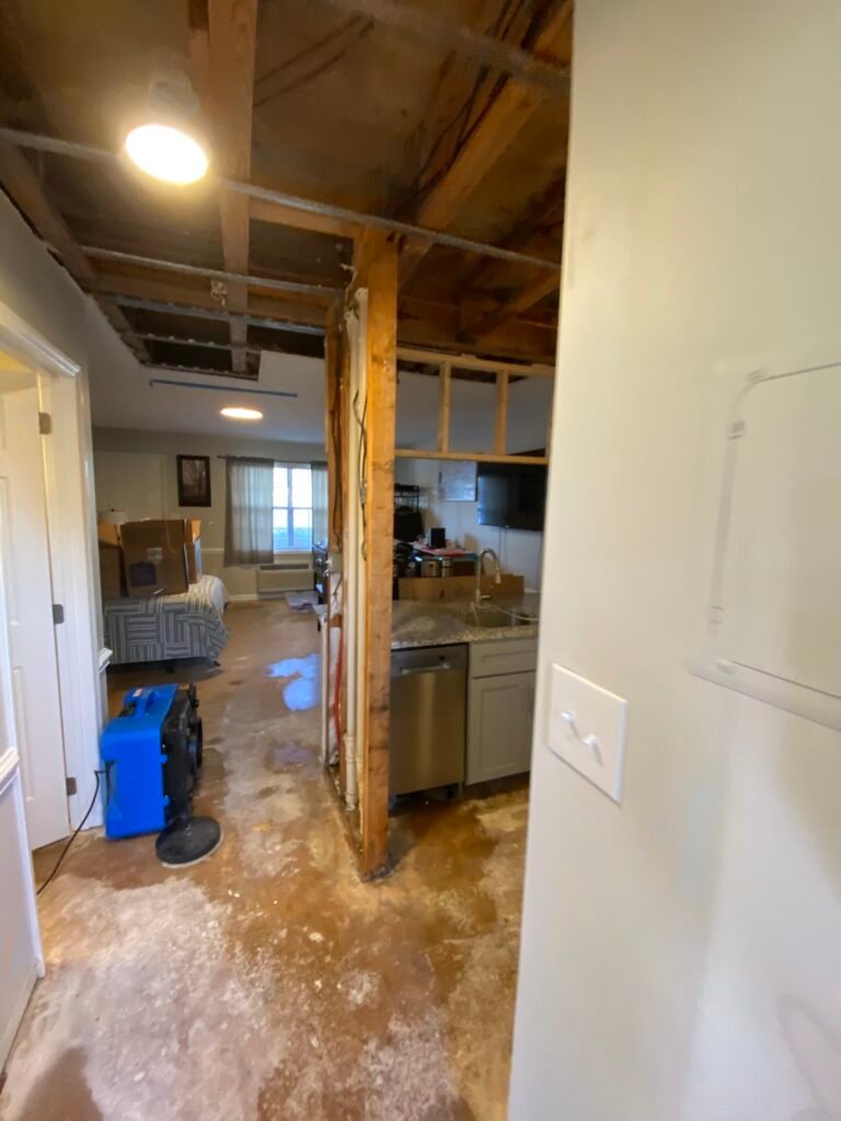 Structural stabilization work during property damage restoration