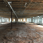 Empty interior of a construction site