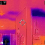 Thermal image showing temperature variations
